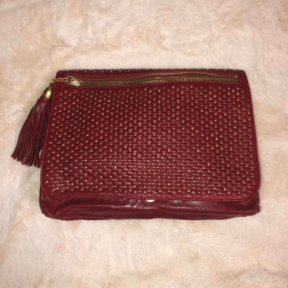REBECCA MINKOFF RED STUDDED BAG